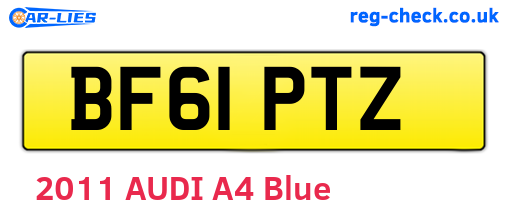 BF61PTZ are the vehicle registration plates.