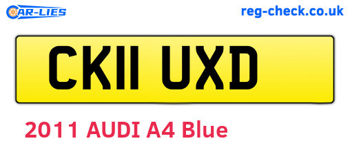 CK11UXD are the vehicle registration plates.