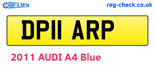 DP11ARP are the vehicle registration plates.