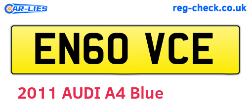 EN60VCE are the vehicle registration plates.