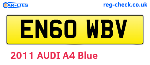 EN60WBV are the vehicle registration plates.