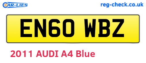 EN60WBZ are the vehicle registration plates.