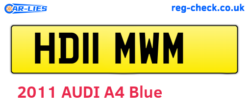 HD11MWM are the vehicle registration plates.