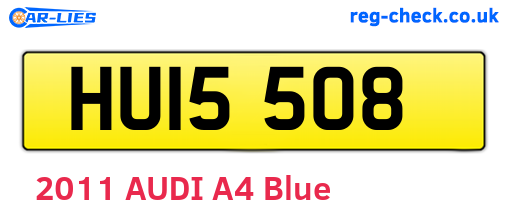 HUI5508 are the vehicle registration plates.