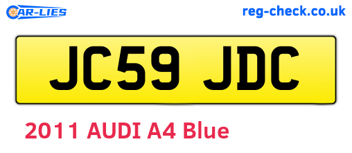 JC59JDC are the vehicle registration plates.