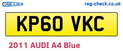 KP60VKC are the vehicle registration plates.