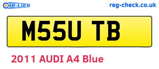 M55UTB are the vehicle registration plates.