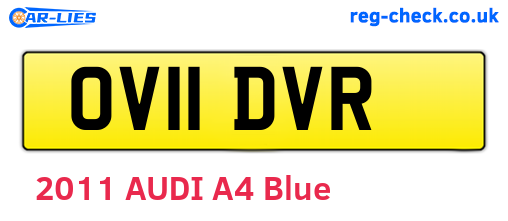 OV11DVR are the vehicle registration plates.