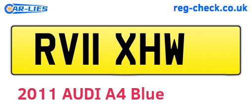 RV11XHW are the vehicle registration plates.