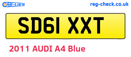 SD61XXT are the vehicle registration plates.