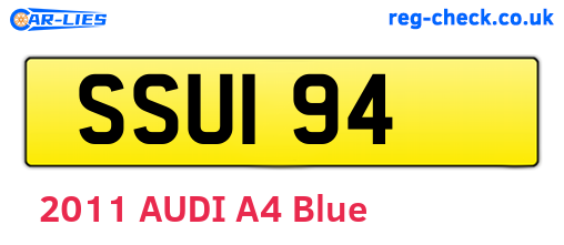 SSU194 are the vehicle registration plates.