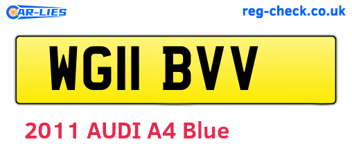 WG11BVV are the vehicle registration plates.