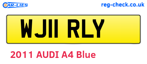 WJ11RLY are the vehicle registration plates.