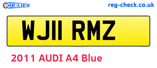 WJ11RMZ are the vehicle registration plates.