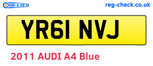 YR61NVJ are the vehicle registration plates.
