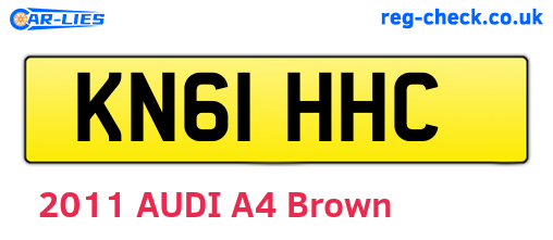 KN61HHC are the vehicle registration plates.