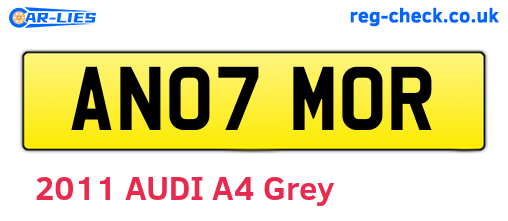 AN07MOR are the vehicle registration plates.