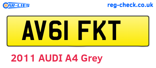 AV61FKT are the vehicle registration plates.