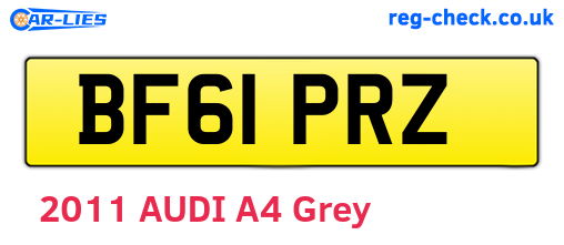 BF61PRZ are the vehicle registration plates.