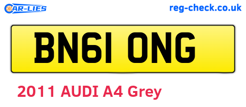 BN61ONG are the vehicle registration plates.