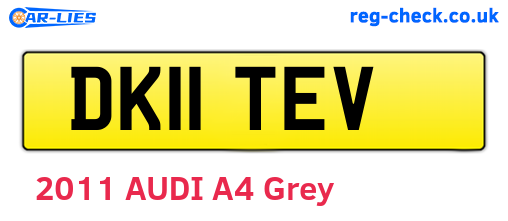 DK11TEV are the vehicle registration plates.