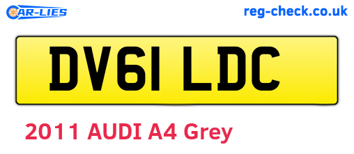 DV61LDC are the vehicle registration plates.