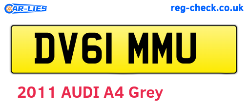 DV61MMU are the vehicle registration plates.