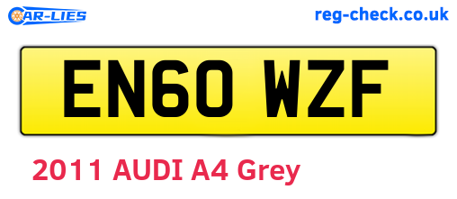EN60WZF are the vehicle registration plates.