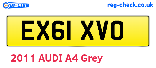 EX61XVO are the vehicle registration plates.