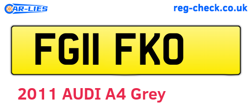 FG11FKO are the vehicle registration plates.