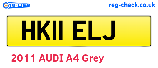 HK11ELJ are the vehicle registration plates.