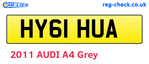 HY61HUA are the vehicle registration plates.