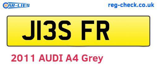 J13SFR are the vehicle registration plates.