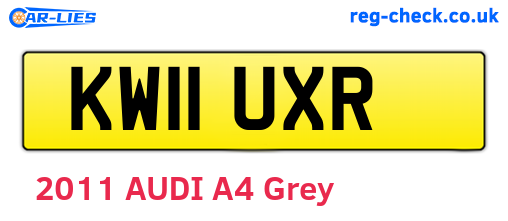 KW11UXR are the vehicle registration plates.