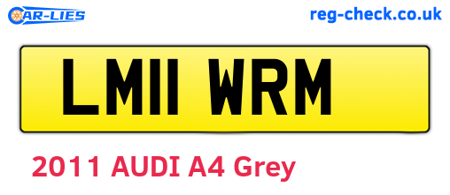 LM11WRM are the vehicle registration plates.