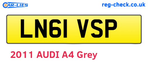 LN61VSP are the vehicle registration plates.