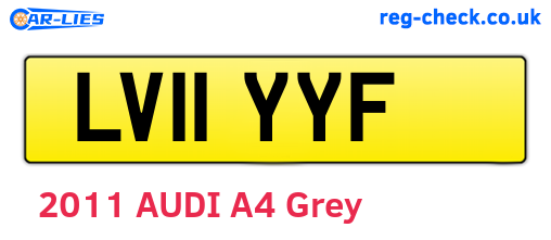 LV11YYF are the vehicle registration plates.