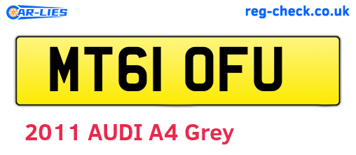 MT61OFU are the vehicle registration plates.