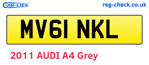 MV61NKL are the vehicle registration plates.