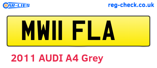 MW11FLA are the vehicle registration plates.