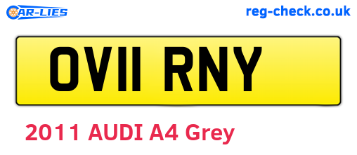 OV11RNY are the vehicle registration plates.