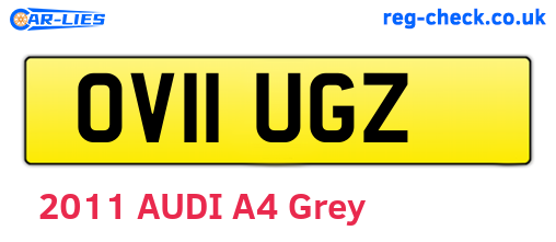 OV11UGZ are the vehicle registration plates.