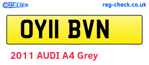 OY11BVN are the vehicle registration plates.