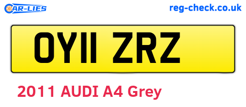 OY11ZRZ are the vehicle registration plates.