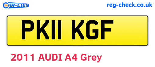 PK11KGF are the vehicle registration plates.