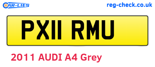 PX11RMU are the vehicle registration plates.