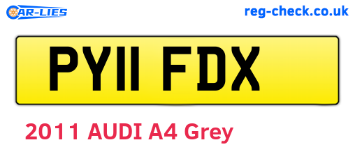 PY11FDX are the vehicle registration plates.