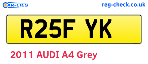 R25FYK are the vehicle registration plates.