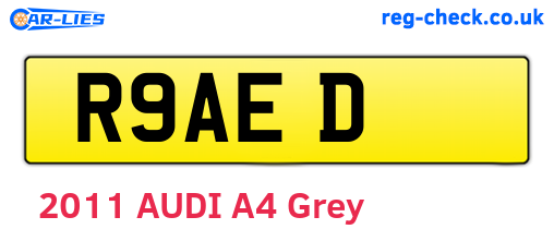 R9AED are the vehicle registration plates.