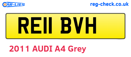 RE11BVH are the vehicle registration plates.